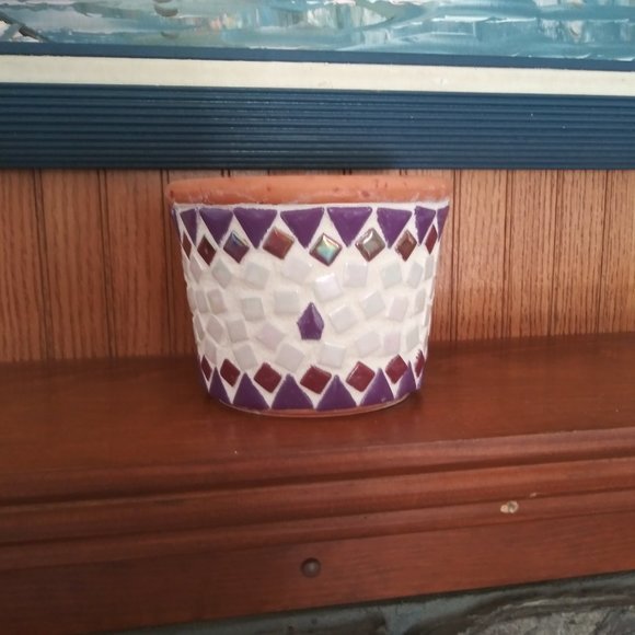 **PRICE REDUCED** Hand Crafted Mosaic Tile Flower Pot - Picture 5 of 13